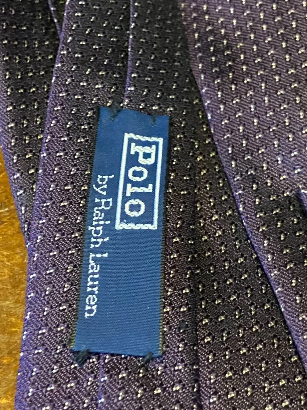 Polo Ralph Lauren Purple Necktie Tie 100% Silk Made in USA